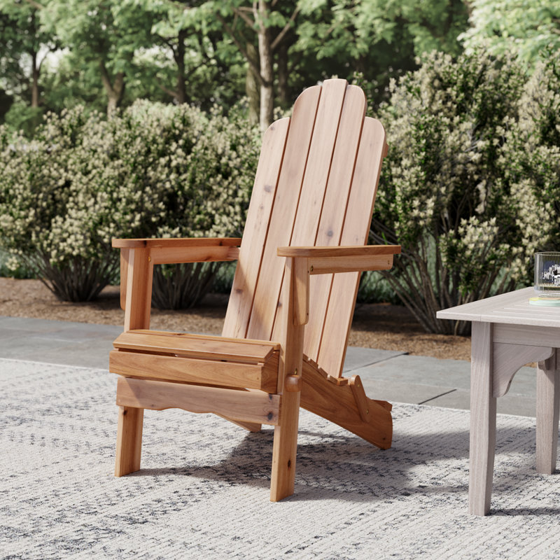 Blackwell Acacia Foldable Outdoor Adirondack Chair, Brown