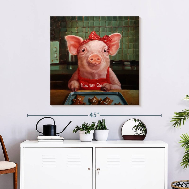 Crowle Gingerbread Pigs, 30" H x 30" W
