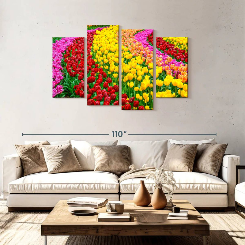 Jardin de tulipes Harnek Spring, H 48 po x l 75 po