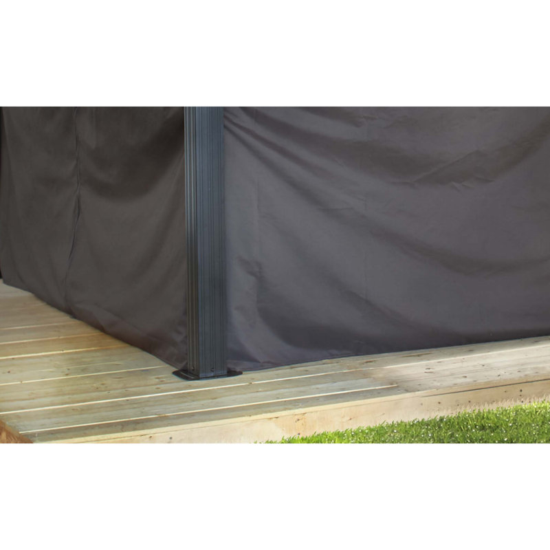 Rideaux bruns Sojag pour abri de jardin Genova, polyester, H 108 po x l 120 po x P 120 po, Brun