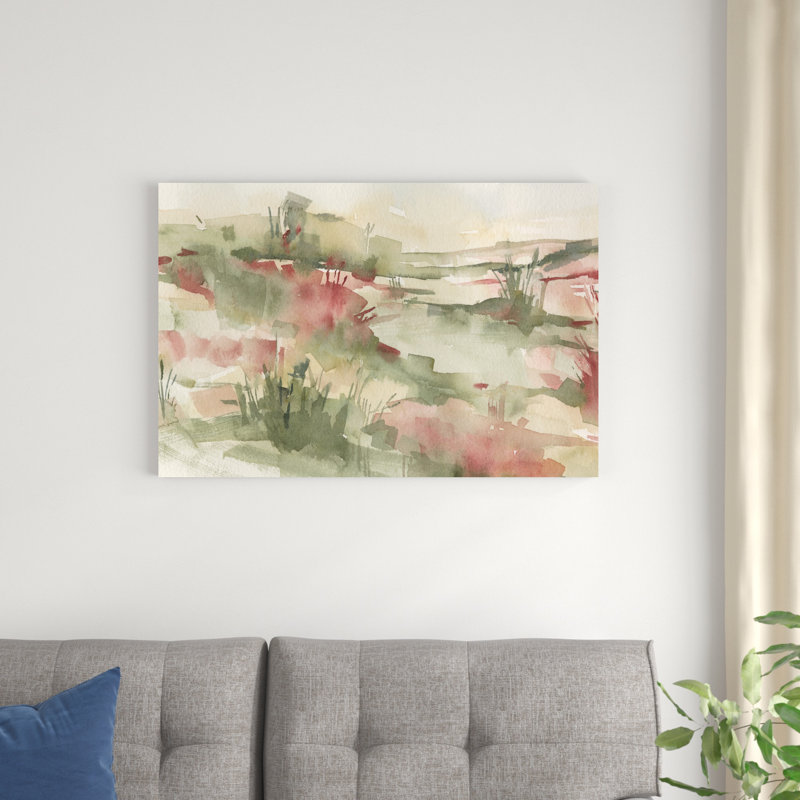" Rust Grasslands I " Painting Print, 24" H x 36" W