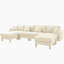 Canapé modulaire en U à 4 places Boucle Fabric-1359638702