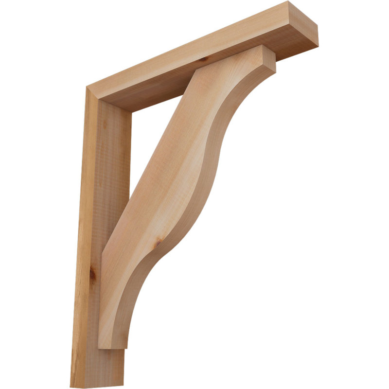 Support Funston Block avec support décalé, 22 X 18, Cèdre rouge occidental de l 3 1/2 po (lisse)