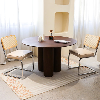 Mid Century Modern - Legged Velvet Dining Chairs Of 2 In Champagne Color, Perfect For Banquets And Areas, Breathable Mesh , Hand Woven Back Designed Side 2, Tone, Suitable Living