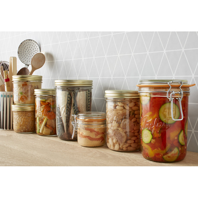 Glass Jar - Set of 6, 10.71cm H x 11.35cm W x 11.35cm D