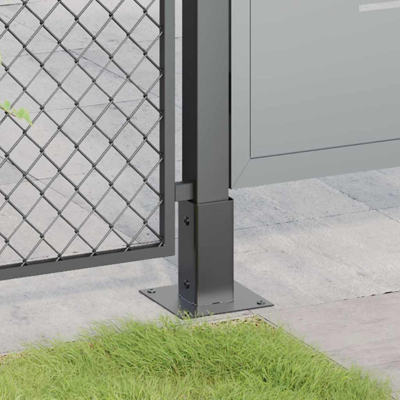 VidaXL Anthracite Powder Coated Steel Mounting Hardware