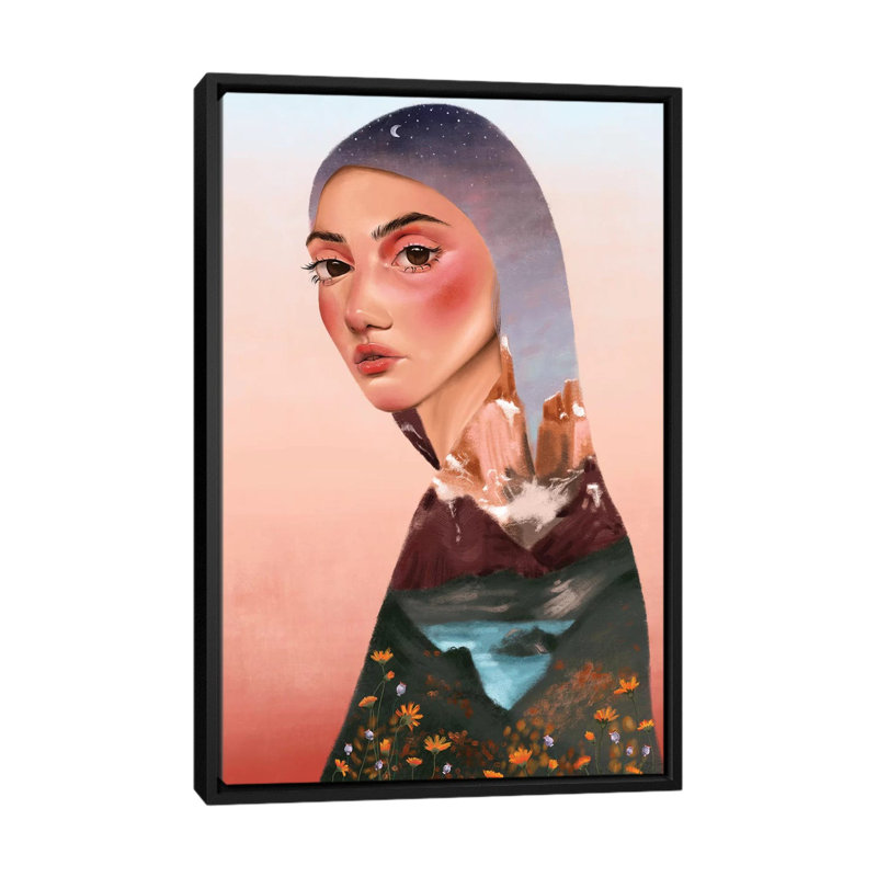 Body, Like The Mountain by Teodora Jelenic - Print on Canvas, Black Framed, 152.5 cm H x 101.5 cm W