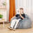 Faux Fur Bean Bag Chair, Giant Faux Fur Classic Memory Foam filled Furniture Bean Bag Pouf for Lounging, Reading, Gaming and Watching TV
