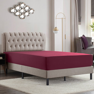 Drap-housse luxueux à double poche en microfibre brossée de luxe - 16 po pour matelas, infroissable, résistante à la décoloration et respirante