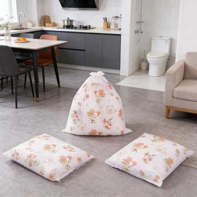 Sac poubelle à cordon de 4 gallons de 156 gallons, résistant aux déchirures, pour les petites poubelles, résistant aux fuites avec un parfum floral pour la salle de bain, le bureau, la cuisine et la chambre à coucher