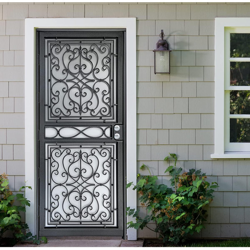 Grisham Deluxe Steel Security Door, 36 X 80inch Iron Security Storm Door 