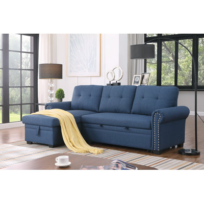 Peardon Upholstered Sofa & Chaise Sectional with Pull Out Bed by Winston Porter