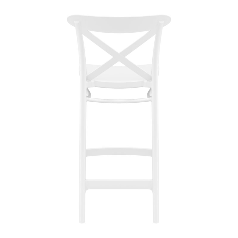 Tabouret Bijou, Blanc, Tabouret de comptoir (siège d'une hauteur de 25,6