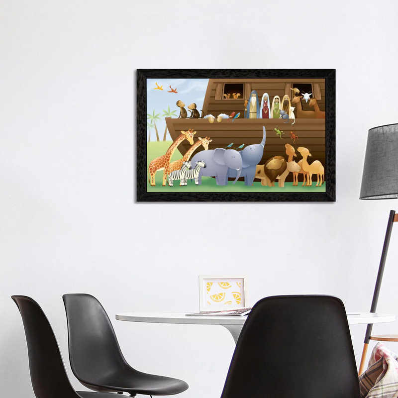 Noah's Ark - Wrapped Canvas Print, 66.04 cm H x 45.72 cm W, Black Framed
