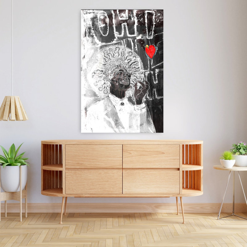 Art contemporain rétro, art mural rétro, H 48 po x l 32 po
