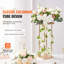 Présentoir à fleurs cylindrique cylindrique en métal doré (lot de 4), hauteur 60 cm, finition laminée, avec vases et centres de table géométriques. Parfait pour les réceptions et les fêtes.-94834162