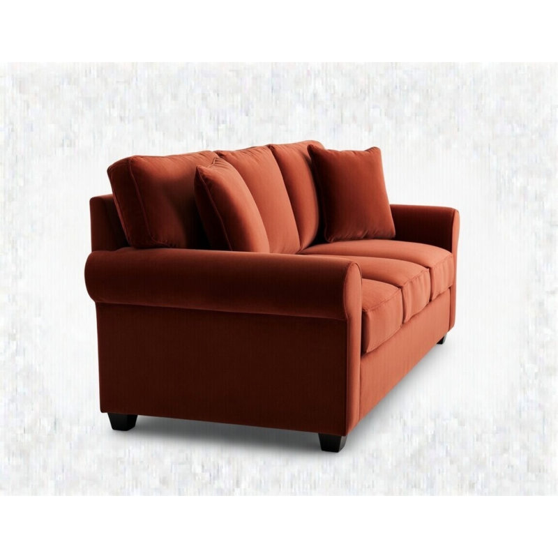 Ardmont Upholstered 86'' Sofa, Bella Rouge