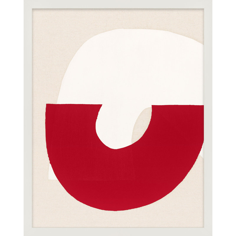 Elements In Red 2 Print by Katy Montica, 20" H x 16" W, White Framed
