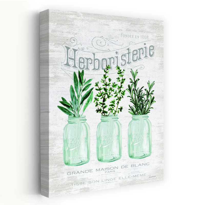 Charmantes herbes de cuisine, art printanier, H 24 po x l 16 po