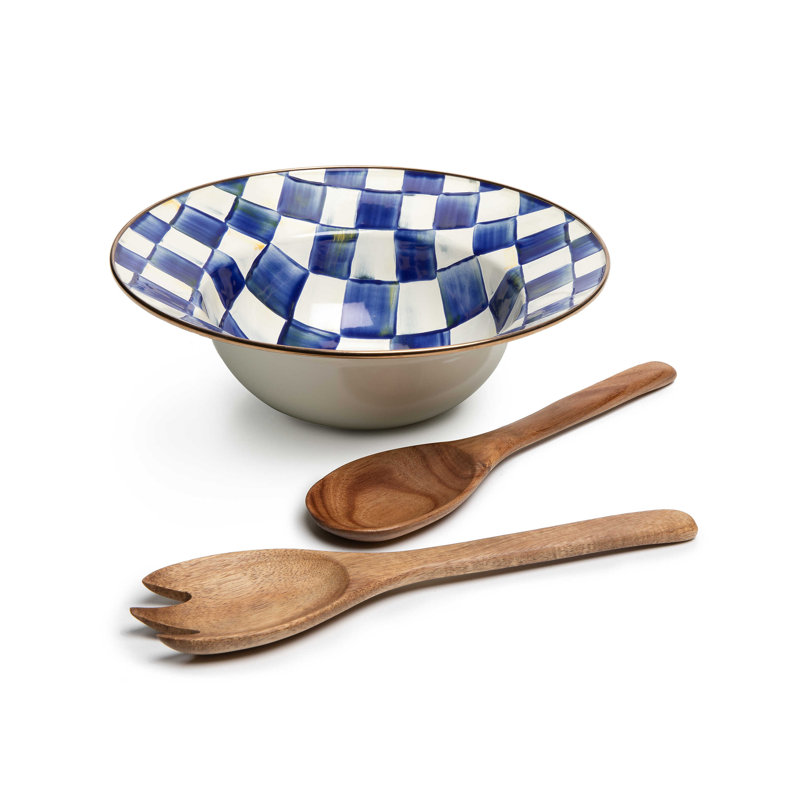 Royal Check Salad Serving 3 - Piece Set