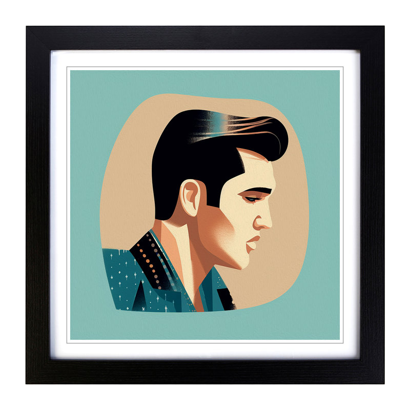 Single Picture Frame Print on Wood, Black