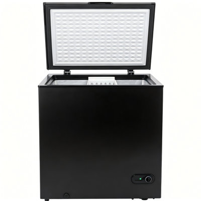 7.0 Cu.Ft. Compact Chest Freezer Low Noise Energy Saving Manual Defrost，Deep Freezer with Hinged Door，Black