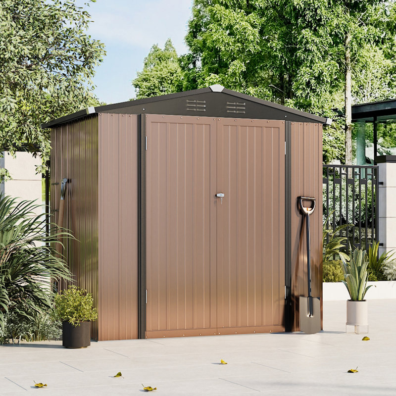 Large Galvanized Steel Lockable Apex Metal Shed