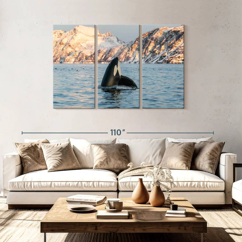 Brampt Spyhopping Killer Whale, 48" H x 74" W