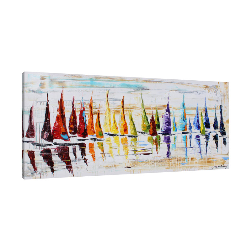 Sailing by Jolina Anthony - Wrapped Canvas Print, 30 cm H x 61 cm W