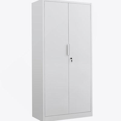 Armoire de rangement, classeur à 2 portes avec serrure, 4 tablettes réglables pour le bureau et la maison