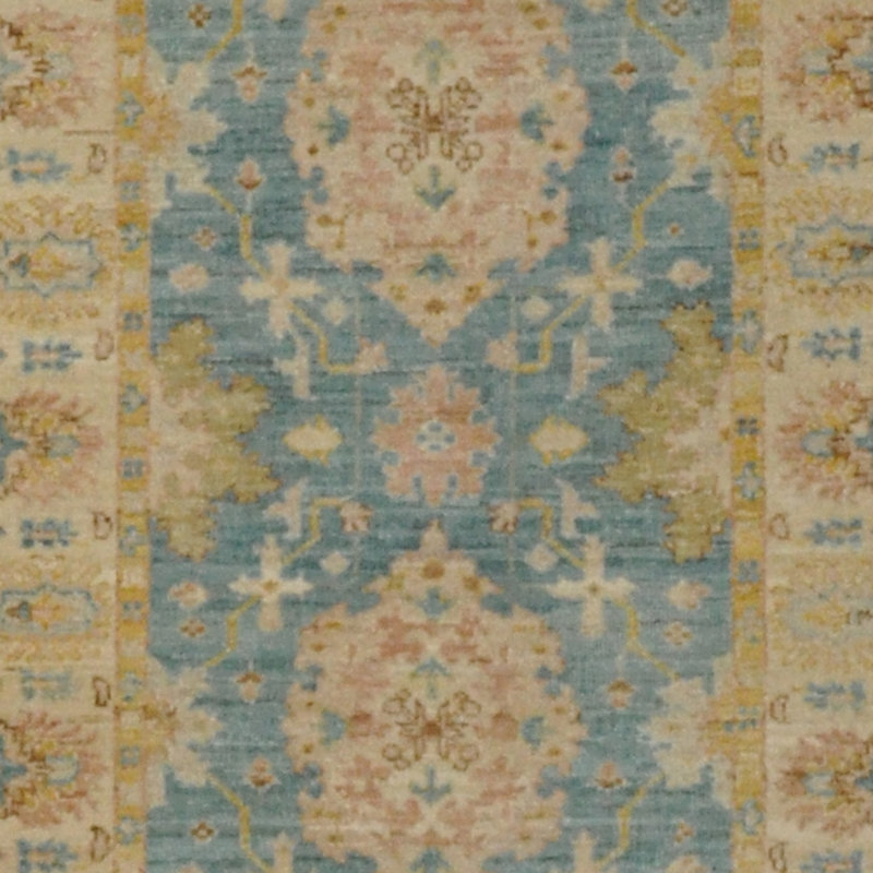 Tapis de couloir en Tapis décoratif laine noué à la main de conception unique 2 pi 5 po x 9 pi 9 po DeFilippis