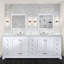 Meuble-lavabo double blanc 84 po X P 22 po D et l 34 po Miroirs-117984843