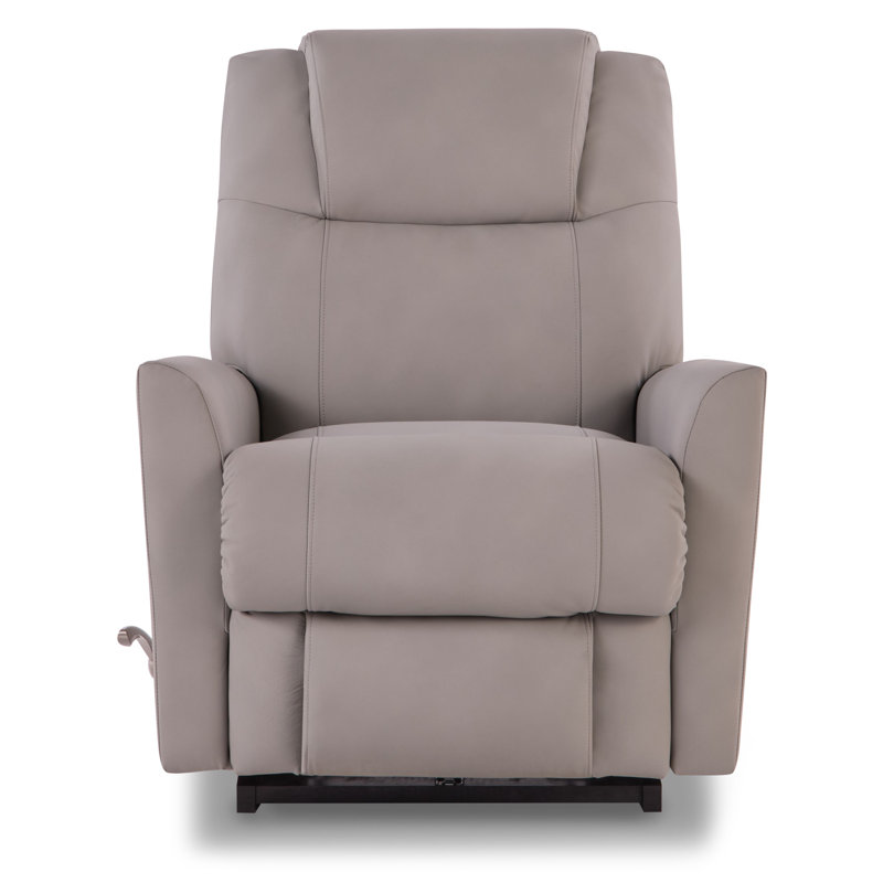 Sparrow Leather Rocking Recliner , Dove Gray