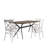 Devan 70" Iron Metal Base Dining Table And X-Back Metal Chairs Set - Table And 4 Chairs-427966050-427965981