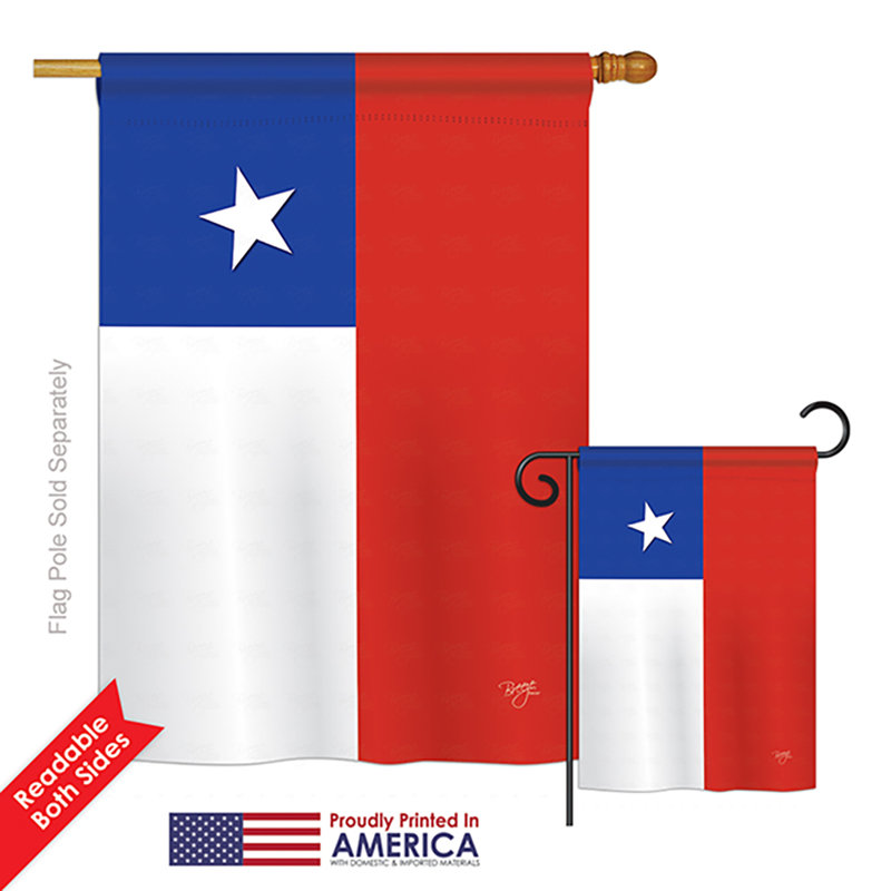 2 pièces chili du monde, ensemble de 2 côtés en polyester vertical décoratif