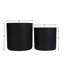 Large Black Planters Set Of 2, Magnesium Oxide Modern Rustic Home Patio