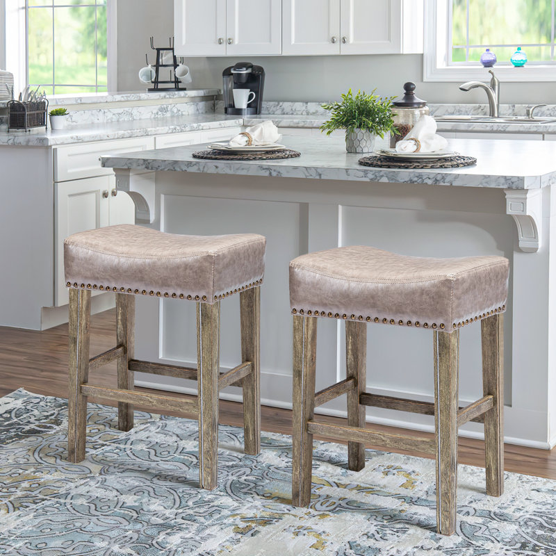 Tabouret Adwick, Gris / naturel, Tabouret de bar (siège d'une hauteur de 29 po)