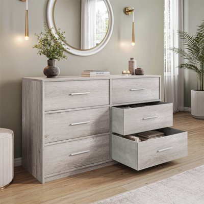 6-Drawer Dresser with Large Fabric Drawers