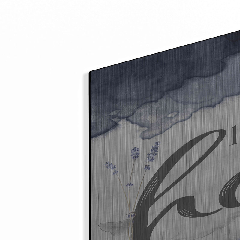 Art mural en métal luxueux «Let's Stay Home» par Susie Boyer, 12 po x 16 po, H 36 po x l 24 po
