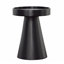 Blandon 16" Round Mango Wood End Table, Black