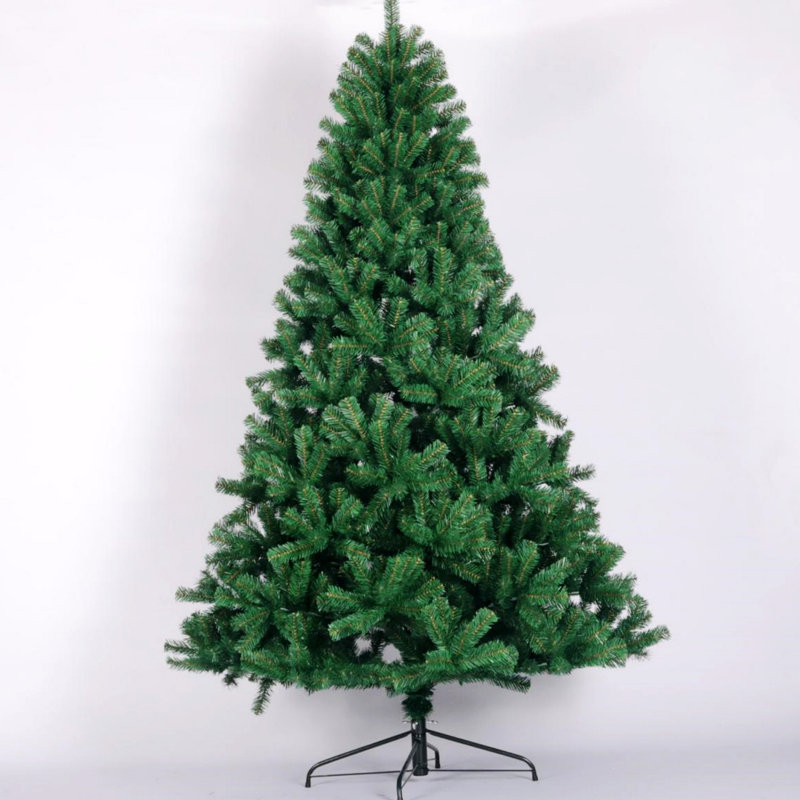 Arbre de Noël artificiel, arbre complet avec support en métal pliable, 7.11'