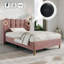 Upholstered Single (3') Velvet Bed-1191797163