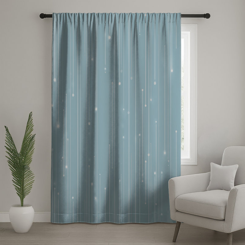 Rideaux abstraits, voilages et voilages abstraits - 1 panneau, 50 po x 80 po - 1 panneau, Blocage