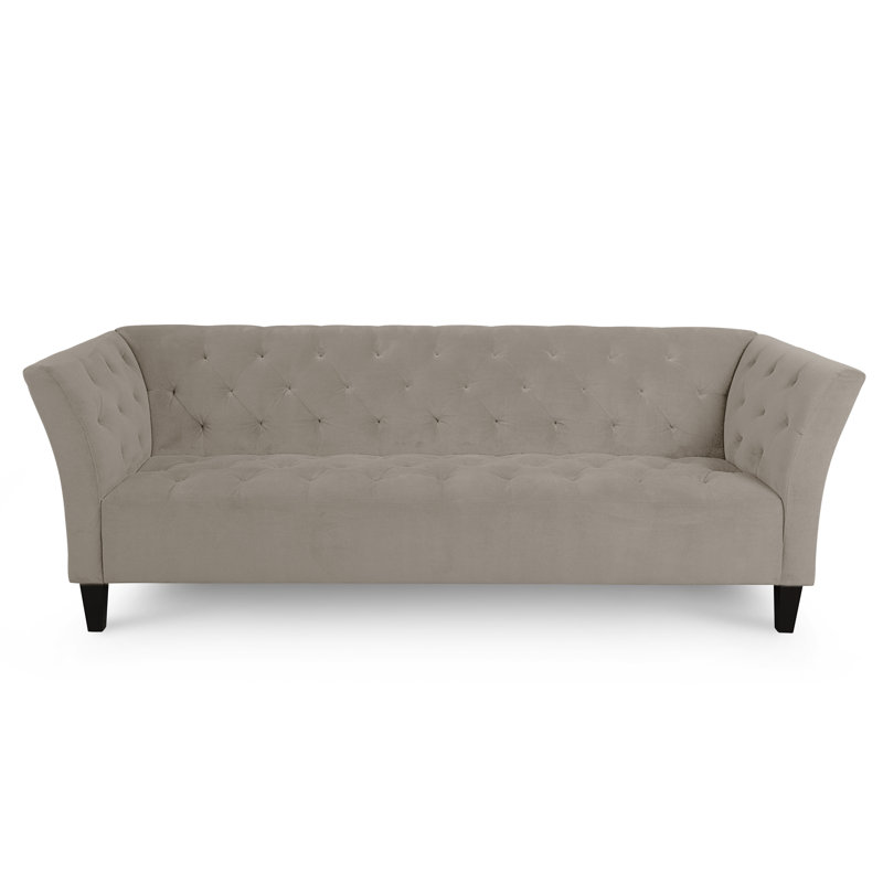 Carruth Upholstered 91'' Sofa, Bella Granite Performance Velvet