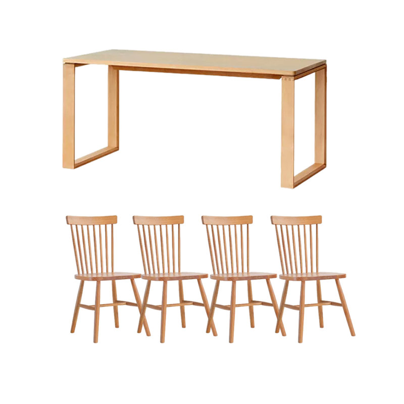 Izena Rectangular Dining Set, 29.52"H x 62.99"L x 31.49"W