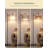 Arc Floor Lamp With Rattan Shades, Remote & 5 Color Temps, Boho Farmhouse Style