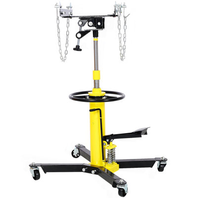 1660Lbs Transmission Jacks Quick Lift Dual Spring , Hydraulic Transmission Jack 2 Stage Hydraulic W/ 360° For Car Lift 0.75 Ton