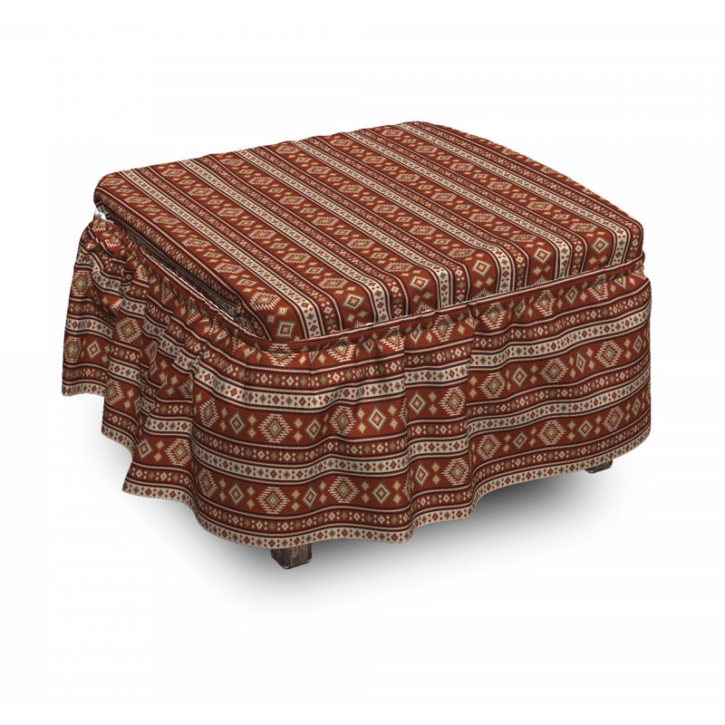 Housse pour repose-pieds intemporel rhombus motifs