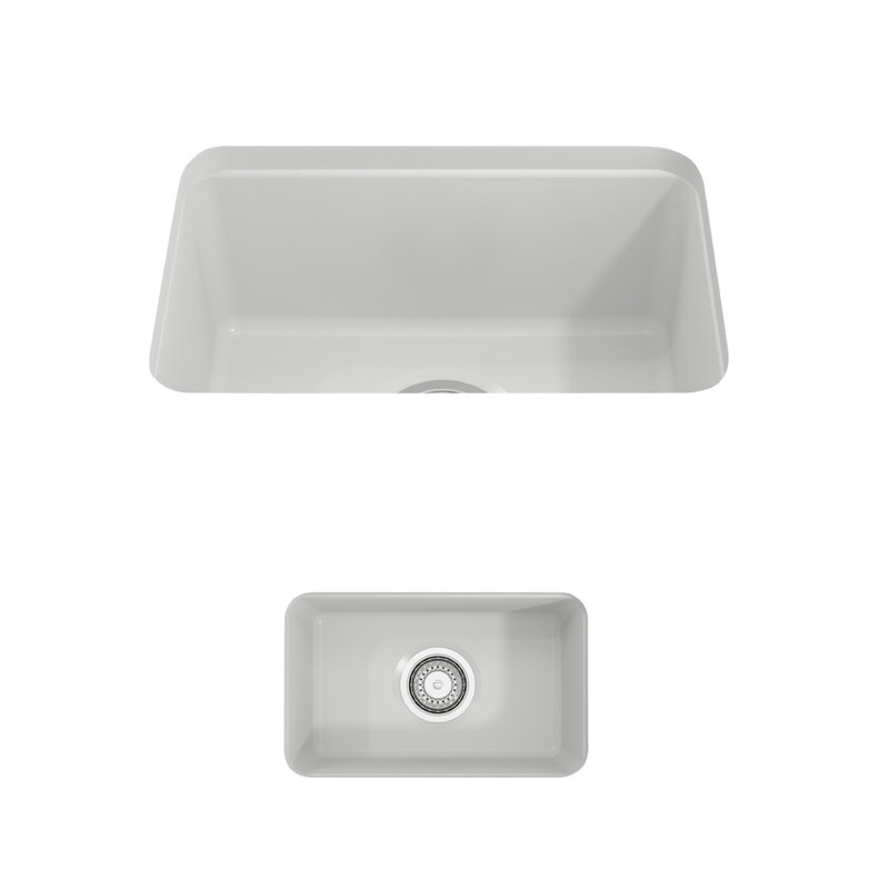 12'' L Kitchen Sink, Matte White