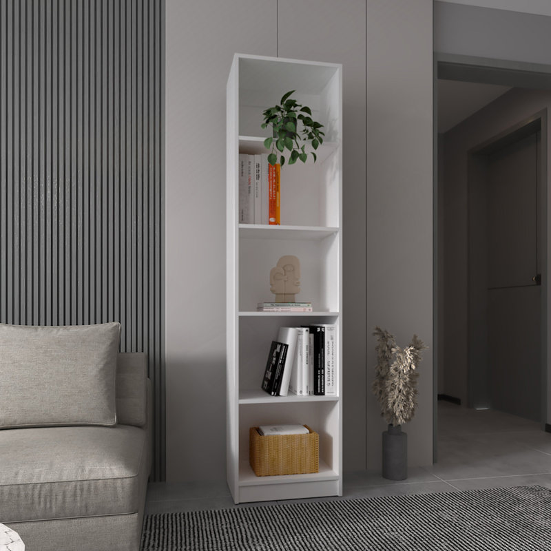 Bibliothèque blanche à 5 tablettes, Blanc